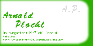 arnold plochl business card